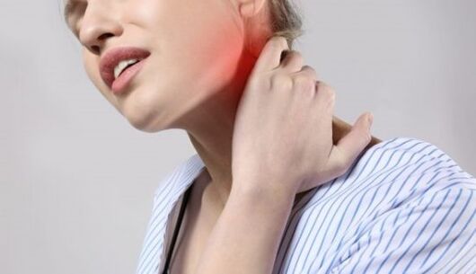 Dolor de cuello debido a osteocondrosis.